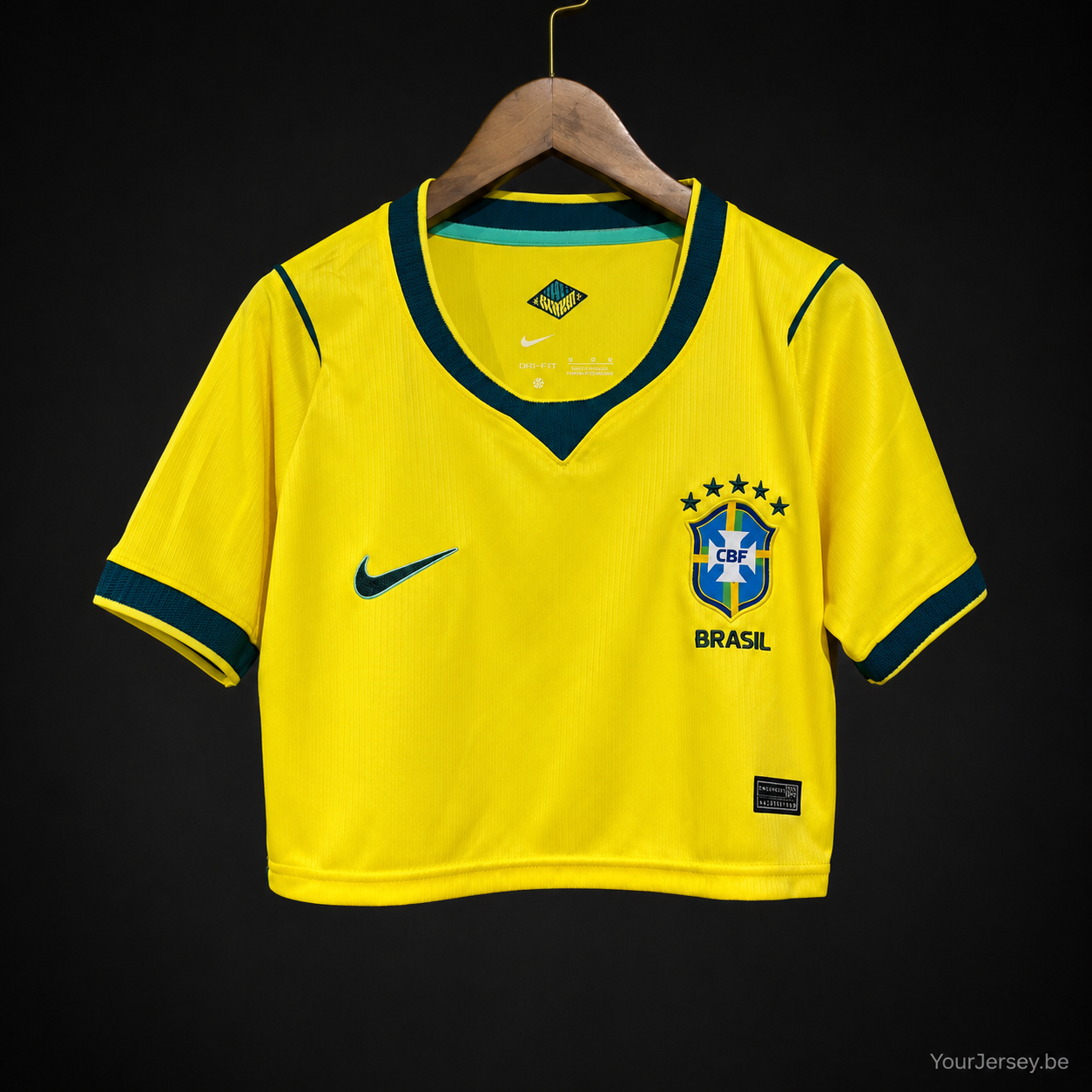 Brazil 2026 Home Women Cropped Jersey
